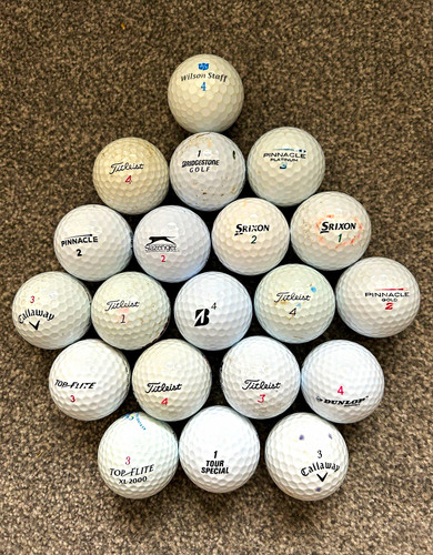 White mixed golf balls all - white,