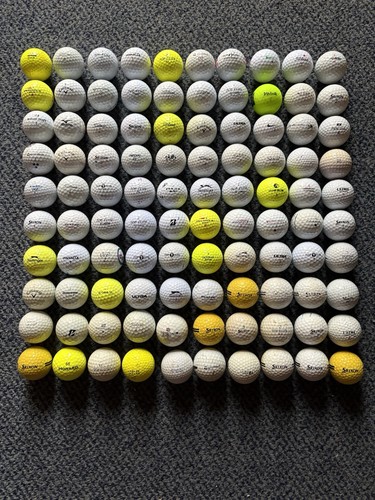 100 practice golf - balls, mixed